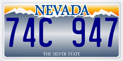 NV license plate 74C947