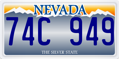 NV license plate 74C949