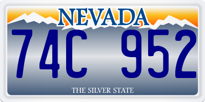 NV license plate 74C952