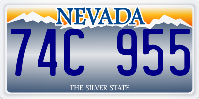 NV license plate 74C955