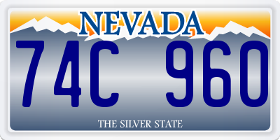 NV license plate 74C960