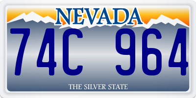 NV license plate 74C964