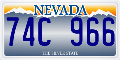 NV license plate 74C966
