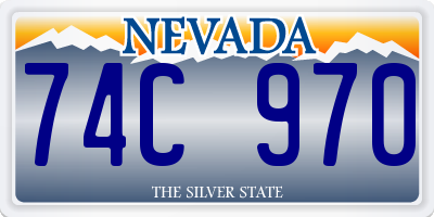 NV license plate 74C970