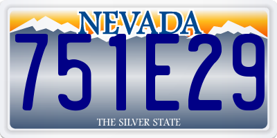 NV license plate 751E29