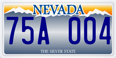 NV license plate 75A004