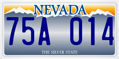 NV license plate 75A014