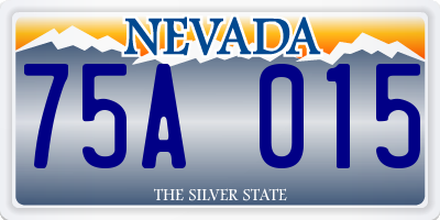 NV license plate 75A015