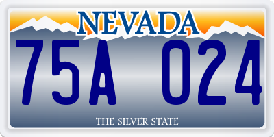 NV license plate 75A024