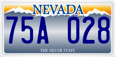 NV license plate 75A028