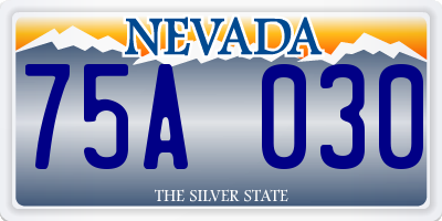 NV license plate 75A030