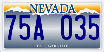 NV license plate 75A035