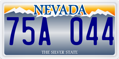 NV license plate 75A044