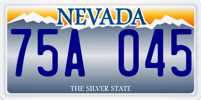 NV license plate 75A045