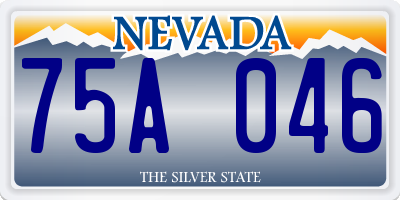 NV license plate 75A046