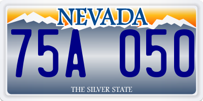 NV license plate 75A050