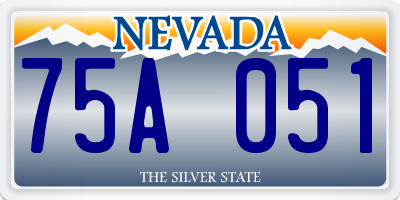 NV license plate 75A051