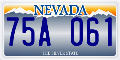 NV license plate 75A061