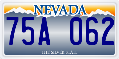 NV license plate 75A062