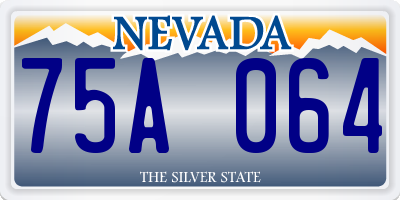 NV license plate 75A064