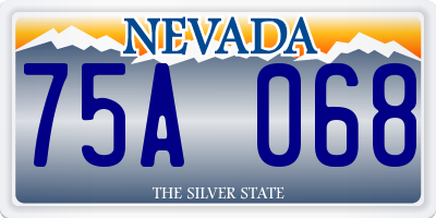 NV license plate 75A068