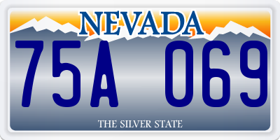 NV license plate 75A069