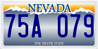 NV license plate 75A079