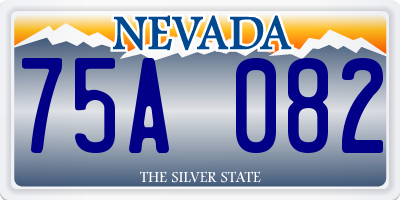 NV license plate 75A082