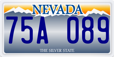 NV license plate 75A089