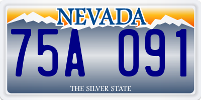 NV license plate 75A091