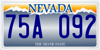 NV license plate 75A092