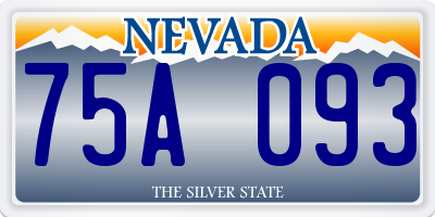 NV license plate 75A093