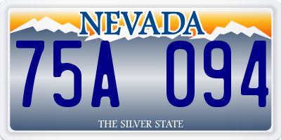 NV license plate 75A094