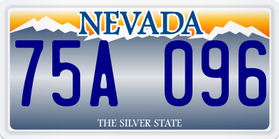 NV license plate 75A096