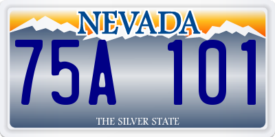 NV license plate 75A101