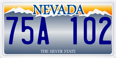 NV license plate 75A102