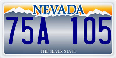 NV license plate 75A105