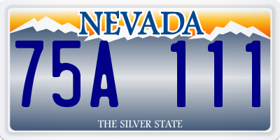 NV license plate 75A111