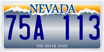 NV license plate 75A113
