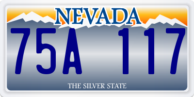 NV license plate 75A117