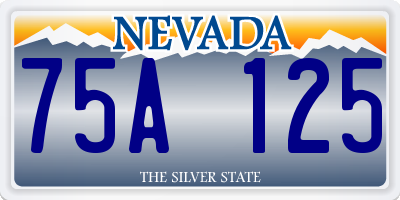 NV license plate 75A125