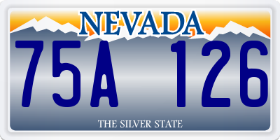 NV license plate 75A126