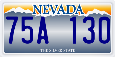 NV license plate 75A130