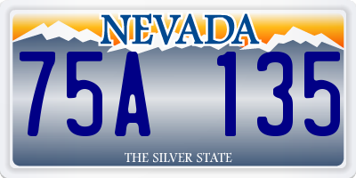 NV license plate 75A135