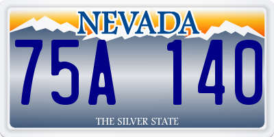 NV license plate 75A140
