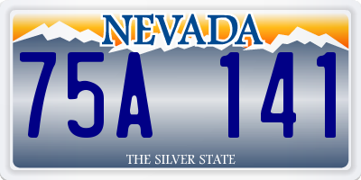 NV license plate 75A141