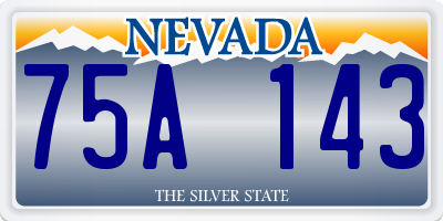 NV license plate 75A143