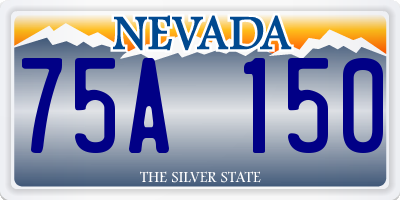 NV license plate 75A150