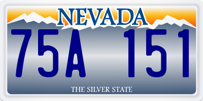 NV license plate 75A151