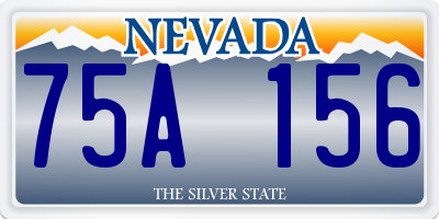 NV license plate 75A156